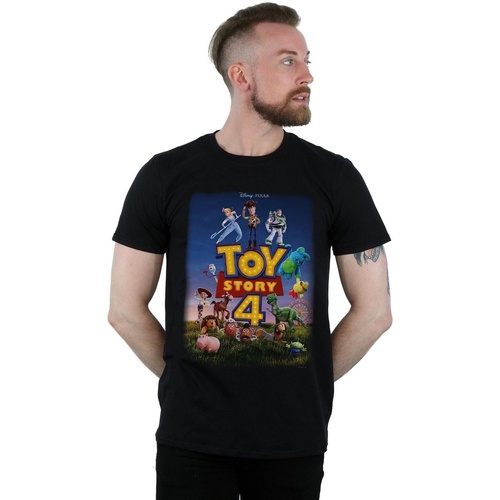 textil Hombre Camisetas manga larga Disney Toy Story 4 Poster Art Negro