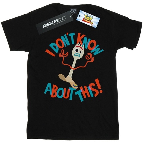 textil Hombre Camisetas manga larga Disney Toy Story 4 Forky I Dont Know About This Negro