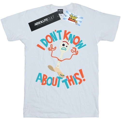 textil Hombre Camisetas manga larga Disney Toy Story 4 Forky I Dont Know About This Blanco