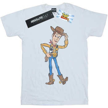 textil Hombre Camisetas manga larga Disney Toy Story 4 Sheriff Woody Pose Blanco