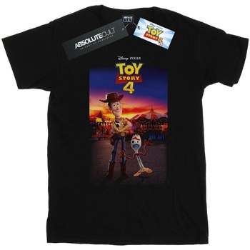textil Hombre Camisetas manga larga Disney Toy Story 4 Woody And Forky Poster Negro