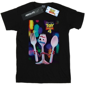 textil Hombre Camisetas manga larga Disney Toy Story 4 Forky Poster Negro