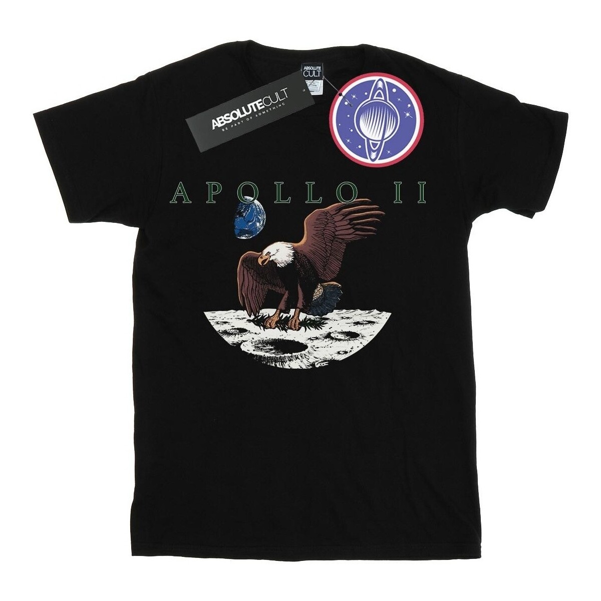 textil Hombre Camisetas manga larga Nasa Apollo 11 Vintage Negro