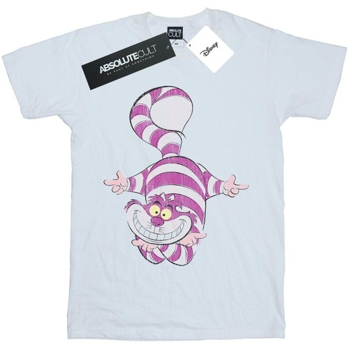 textil Hombre Camisetas manga larga Disney Alice In Wonderland Cheshire Cat Upside Down Blanco