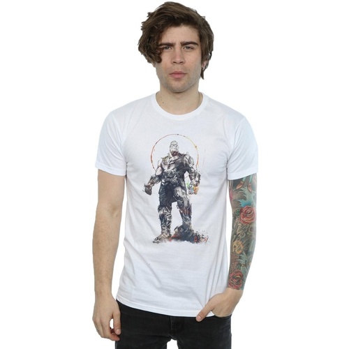 textil Hombre Camisetas manga larga Marvel Avengers Infinity War Thanos Sketch Blanco