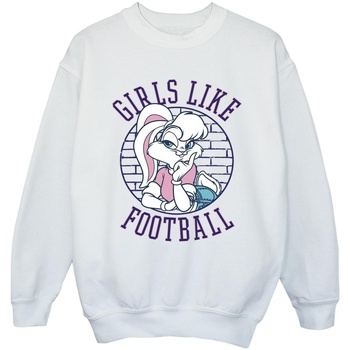 textil Niña Sudaderas Dessins Animés Lola Bunny Girls Like Football Blanco