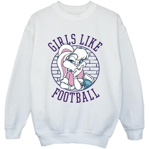 textil Niña Sudaderas Dessins Animés Lola Bunny Girls Like Football Blanco