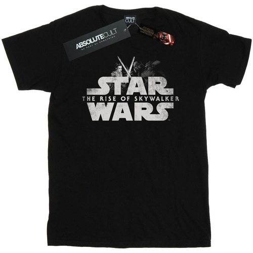 textil Niña Camisetas manga larga Star Wars: The Rise Of Skywalker Rey And Kylo Battle Negro