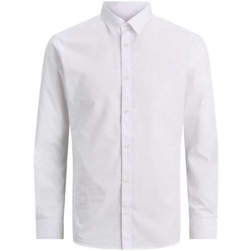 textil Niño Camisas manga larga Jack & Jones 12252680 JOE-WHITE Blanco