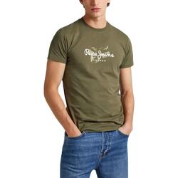 textil Hombre Camisetas manga corta Pepe jeans COUNT Verde