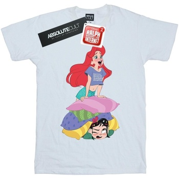 textil Hombre Camisetas manga larga Disney Wreck It Ralph Ariel And Vanellope Blanco