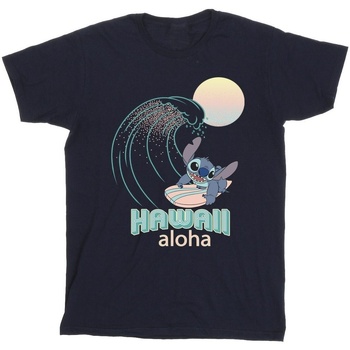 textil Hombre Camisetas manga larga Disney Lilo And Stitch Hawaii Azul