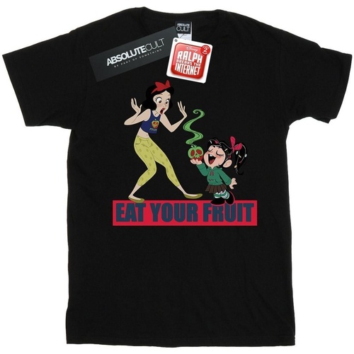 textil Hombre Camisetas manga larga Disney Wreck It Ralph Eat Your Fruit Negro
