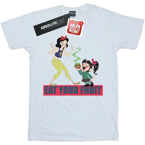 textil Hombre Camisetas manga larga Disney Wreck It Ralph Eat Your Fruit Blanco