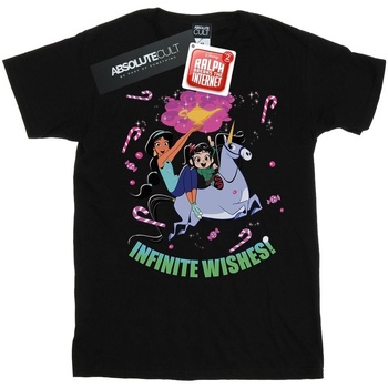 textil Hombre Camisetas manga larga Disney Wreck It Ralph Jasmine And Vanellope Negro