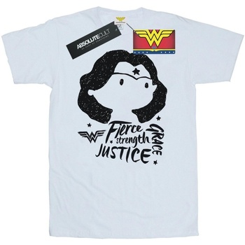 textil Hombre Camisetas manga larga Dc Comics Wonder Woman Fierce Sketch Blanco