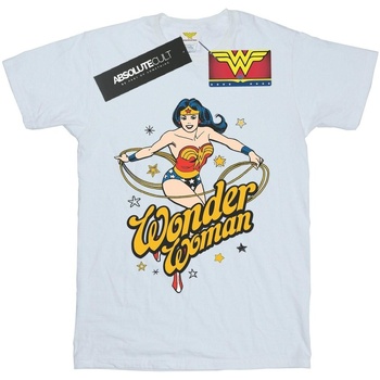 textil Hombre Camisetas manga larga Dc Comics Wonder Woman Stars Blanco
