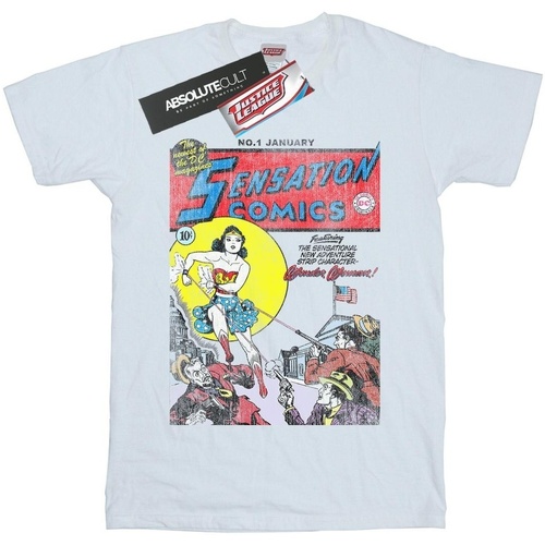 textil Hombre Camisetas manga larga Dc Comics Wonder Woman Sensation Comics Issue 1 Cover Blanco