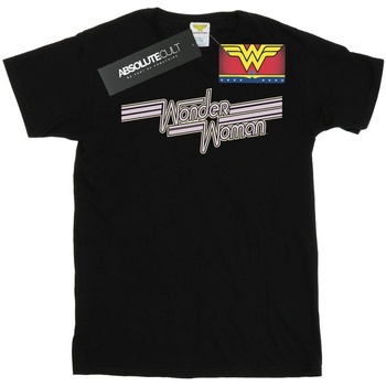 textil Hombre Camisetas manga larga Dc Comics Wonder Woman Lines Logo Negro