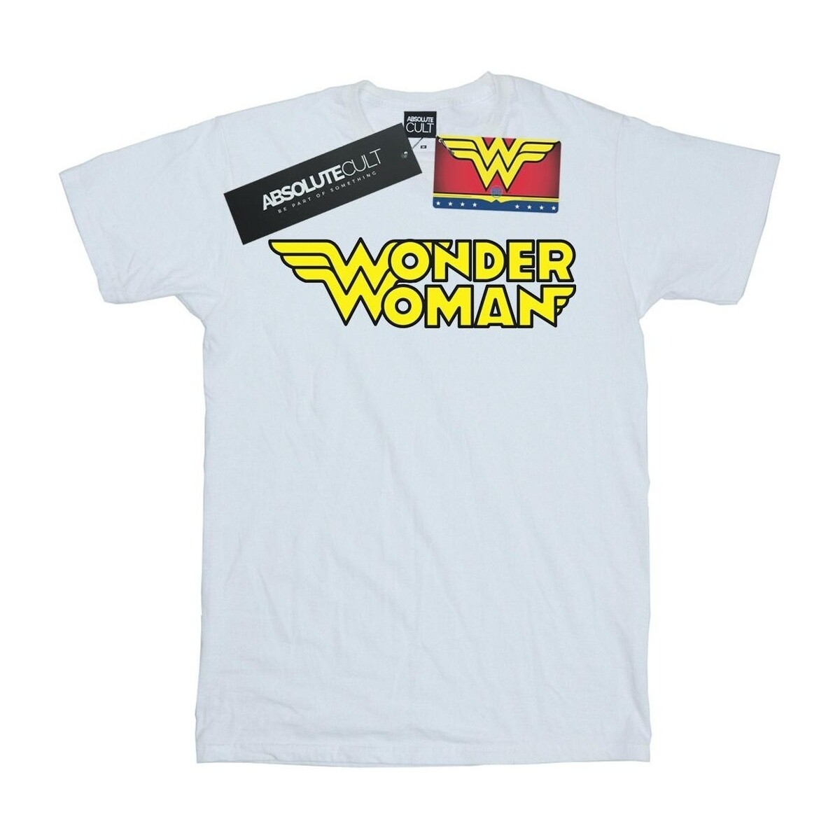 textil Hombre Camisetas manga larga Dc Comics Wonder Woman Winged Logo Blanco