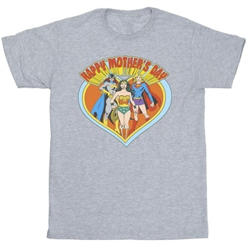 textil Hombre Camisetas manga larga Dc Comics Wonder Woman Mother's Day Gris