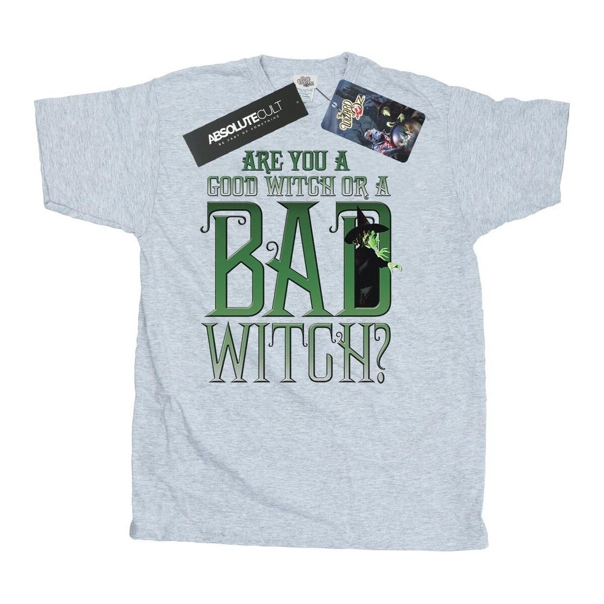 textil Hombre Camisetas manga larga The Wizard Of Oz Good Witch Bad Witch Gris
