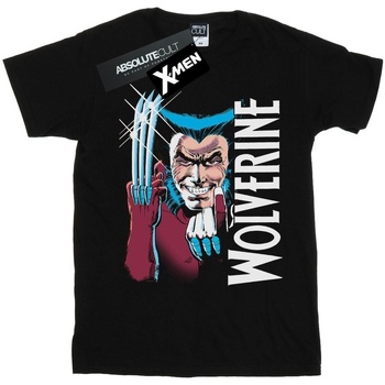 textil Hombre Camisetas manga larga Marvel X-Men Wolverine Come Here Negro