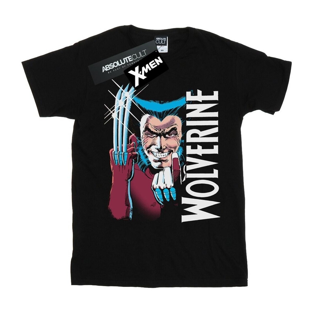textil Hombre Camisetas manga larga Marvel X-Men Wolverine Come Here Negro