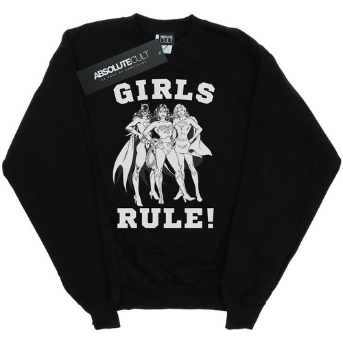 textil Mujer Sudaderas Dc Comics Justice League Girls Rule Negro