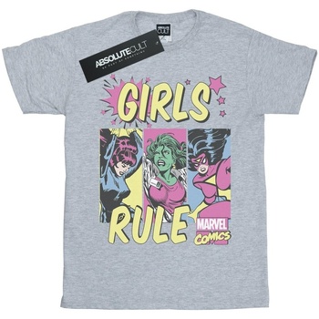 textil Niño Camisetas manga corta Marvel Girls Rule Gris