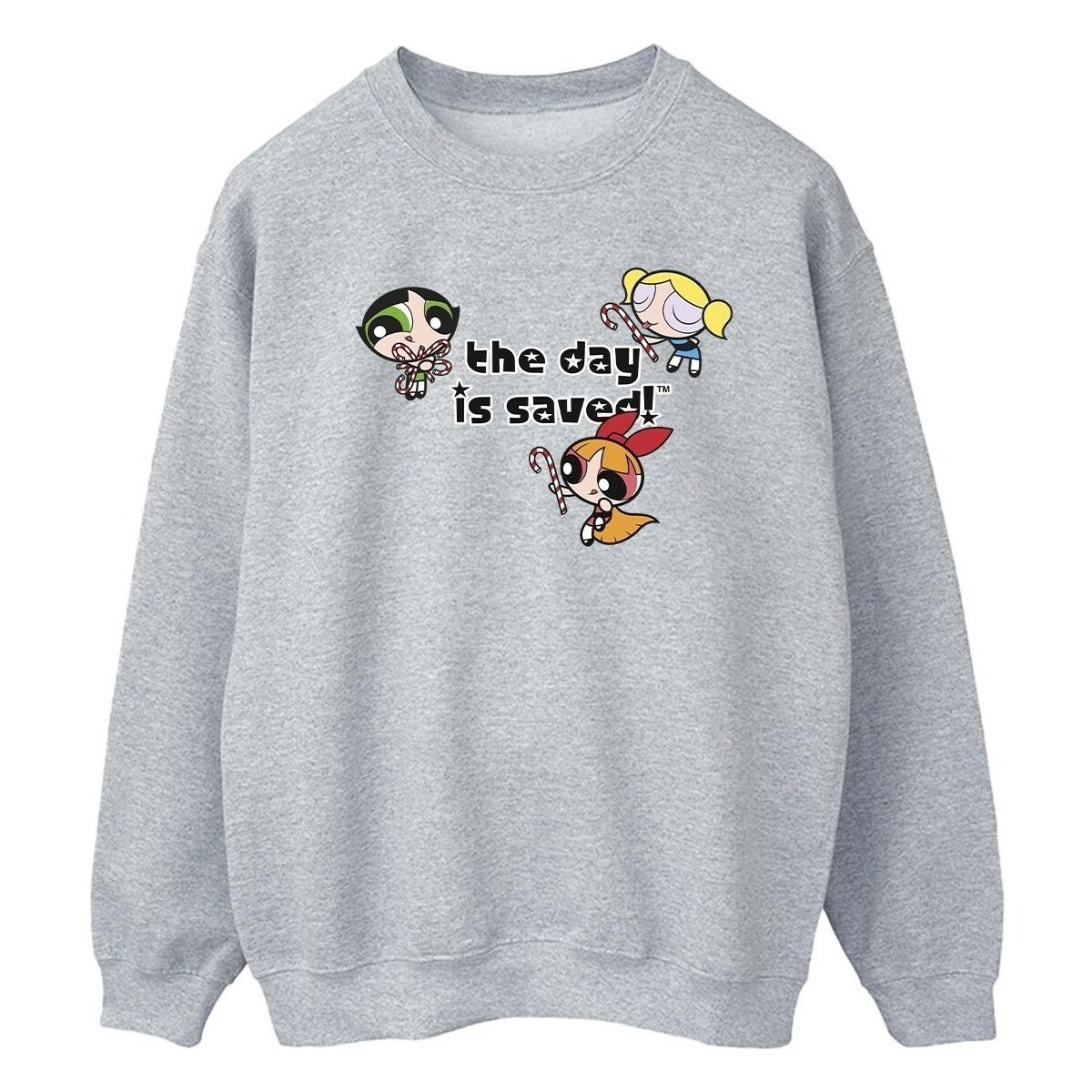 textil Hombre Sudaderas The Powerpuff Girls Girls The Day Is Saved Gris
