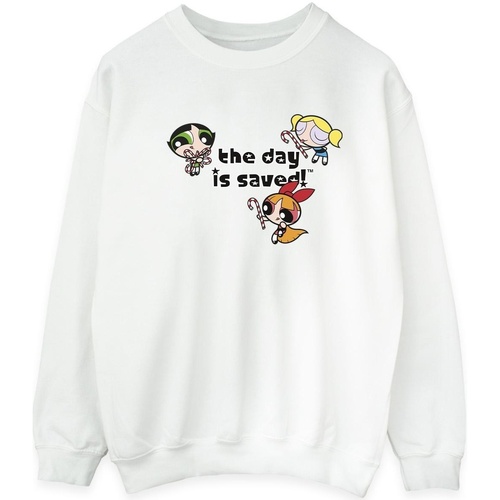 textil Hombre Sudaderas The Powerpuff Girls Girls The Day Is Saved Blanco