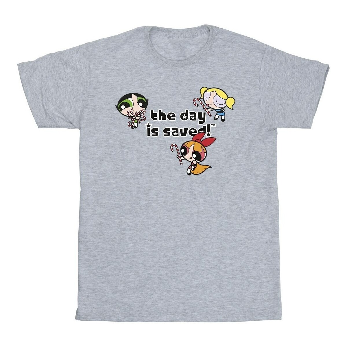 textil Niño Camisetas manga corta The Powerpuff Girls Girls The Day Is Saved Gris
