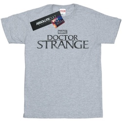 textil Hombre Camisetas manga larga Marvel Doctor Strange Logo Gris