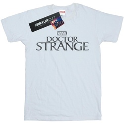 textil Hombre Camisetas manga larga Marvel Doctor Strange Logo Blanco