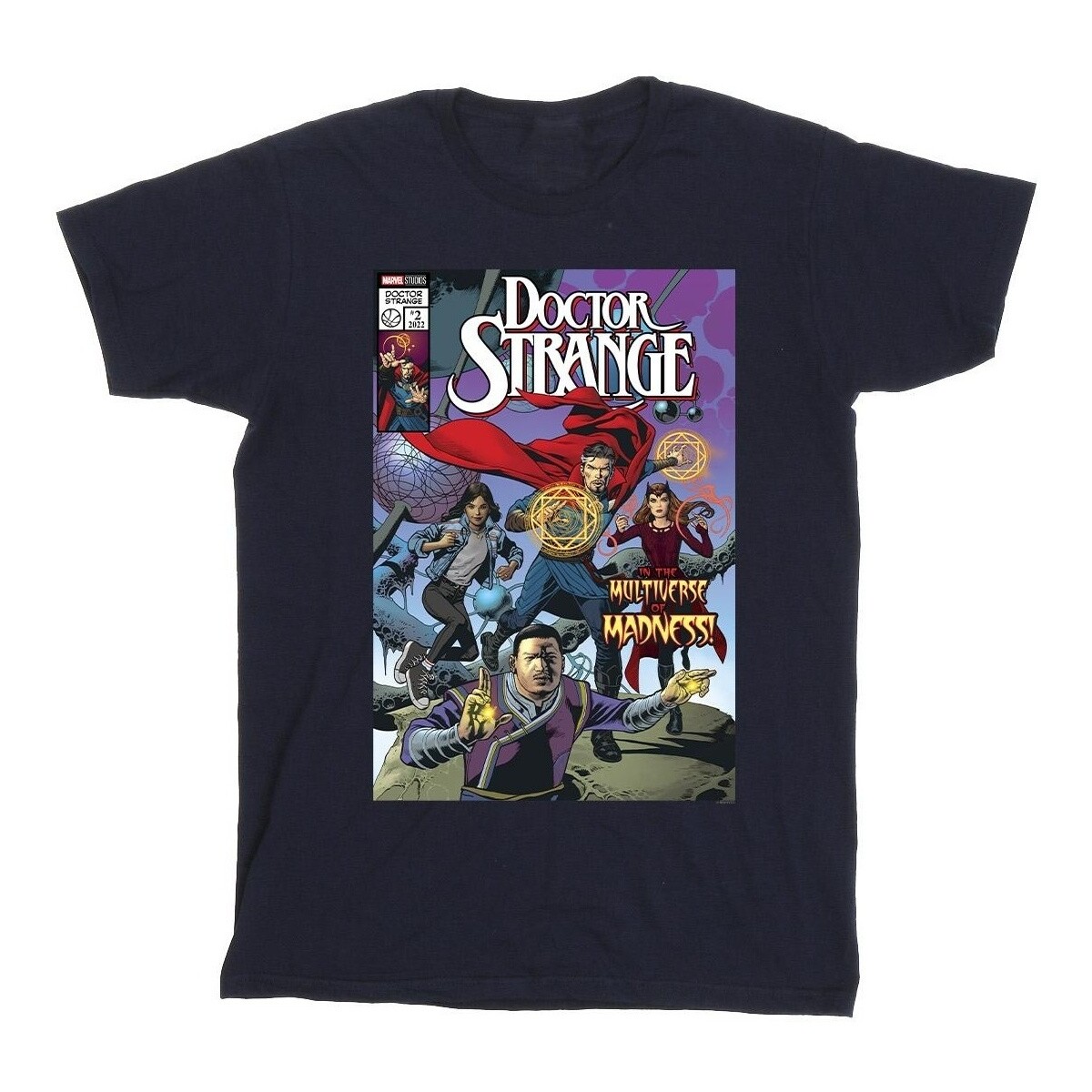 textil Hombre Camisetas manga larga Marvel Doctor Strange Comic Circles Azul