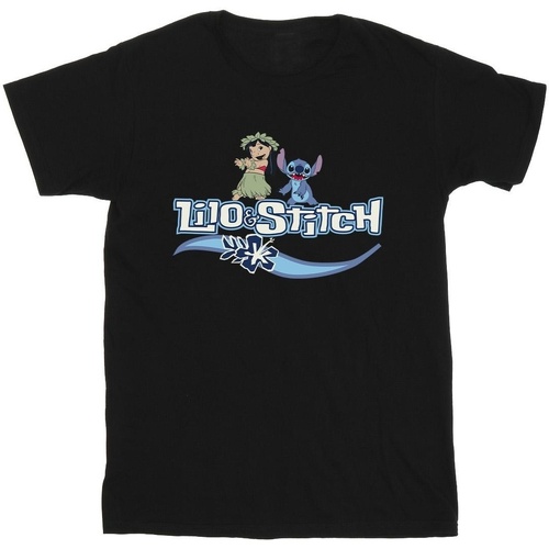 textil Hombre Camisetas manga larga Disney Lilo And Stitch Characters Negro