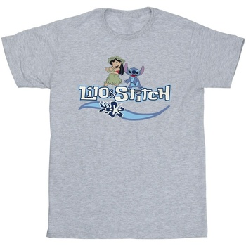 textil Hombre Camisetas manga larga Disney Lilo And Stitch Characters Gris