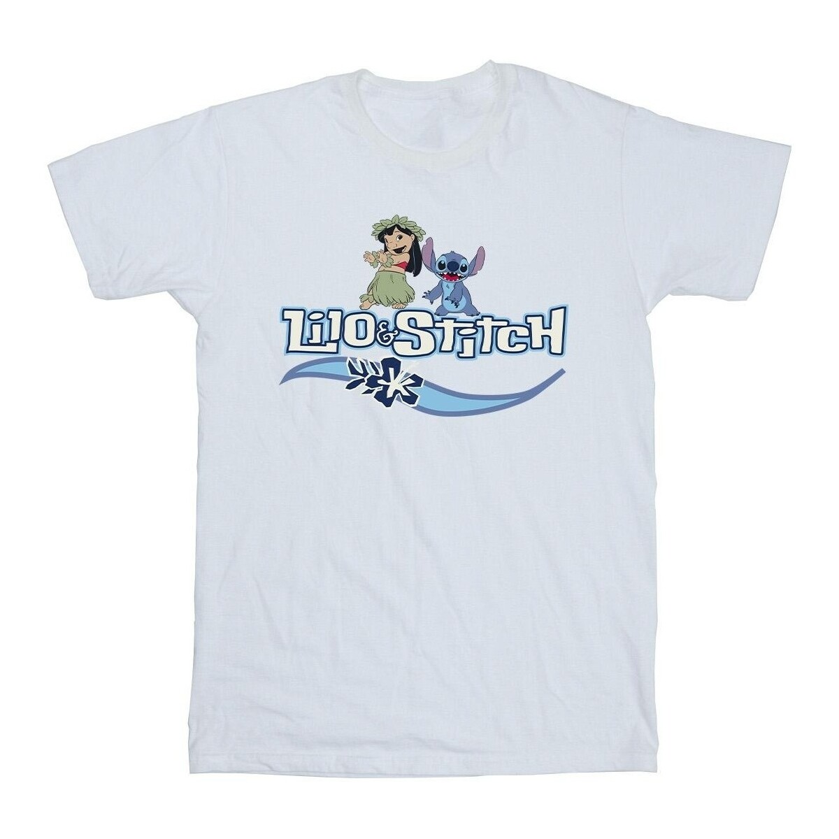 textil Hombre Camisetas manga larga Disney Lilo And Stitch Characters Blanco