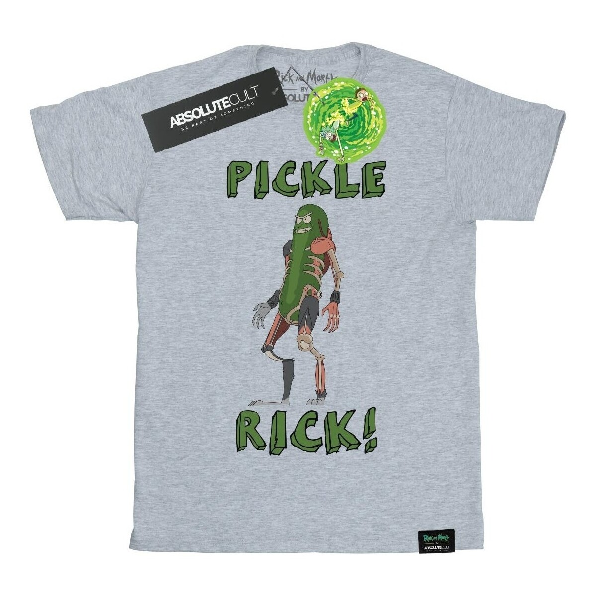 textil Hombre Camisetas manga larga Rick And Morty Pickle Rick Gris