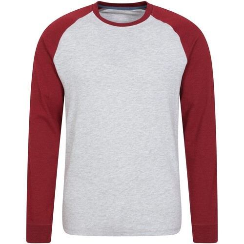 textil Hombre Camisetas manga larga Mountain Warehouse Colby Rojo