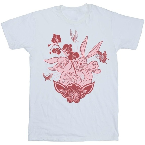 textil Mujer Camisetas manga larga Dessins Animés Bugs Bunny Lola And Bugs Blanco