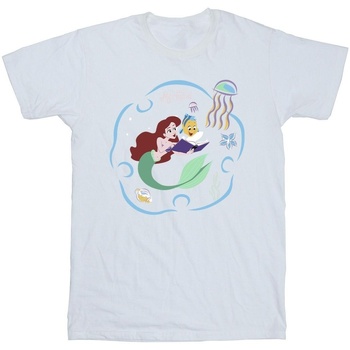 textil Hombre Camisetas manga larga Disney The Little Mermaid Reading A Book Blanco