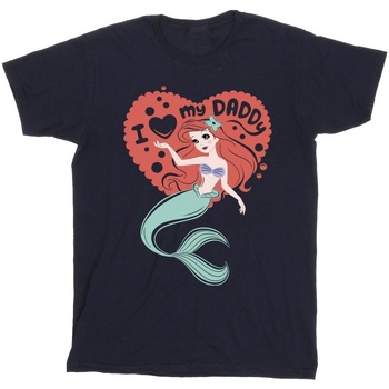 textil Hombre Camisetas manga larga Disney The Little Mermaid Love Daddy Azul