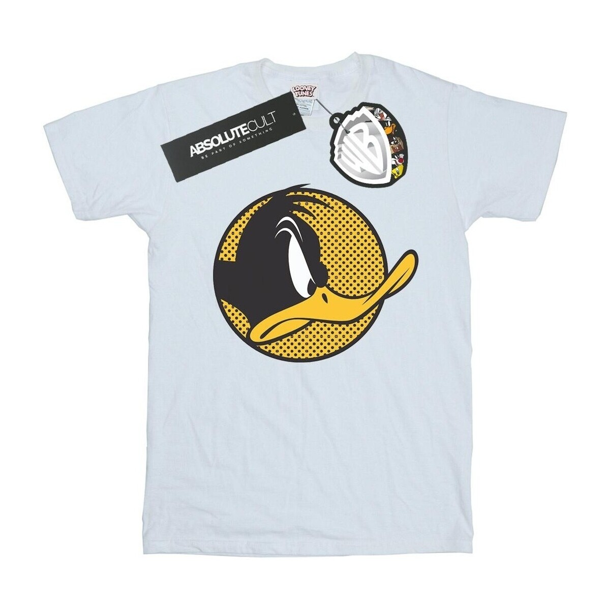 textil Hombre Camisetas manga larga Dessins Animés Daffy Duck Dotted Profile Blanco