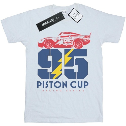 textil Niña Camisetas manga larga Disney Cars Piston Cup 95 Blanco