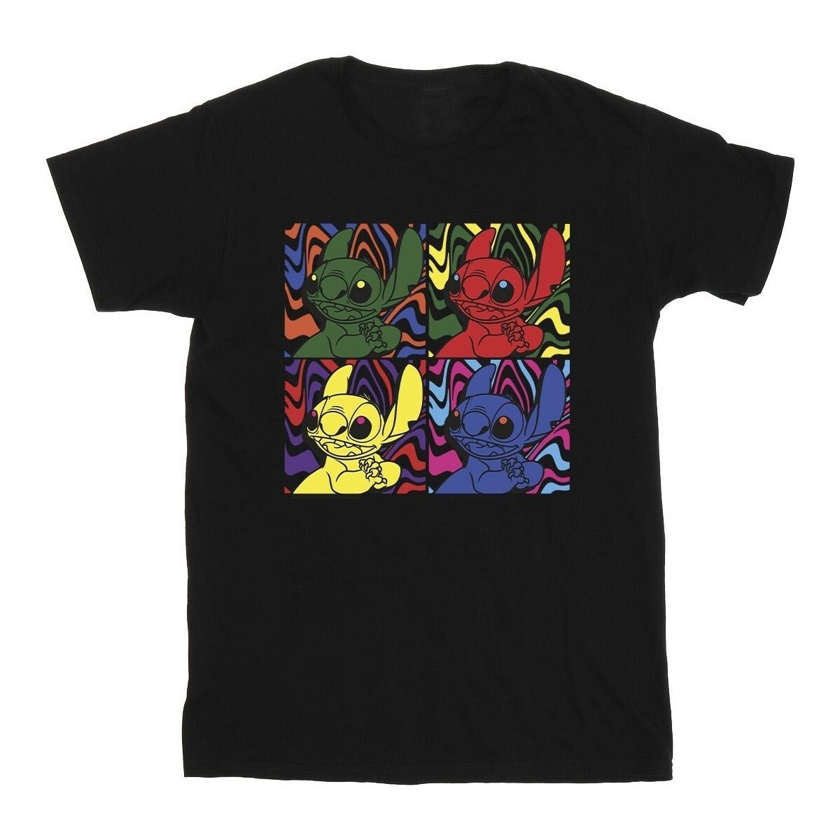 textil Niño Camisetas manga corta Disney Lilo & Stitch Pop Art Negro