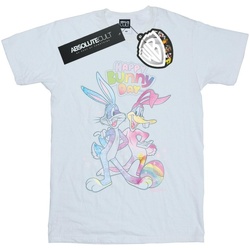 textil Hombre Camisetas manga larga Dessins Animés Bugs And Daffy Happy Bunny Day Blanco