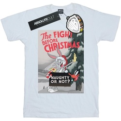 textil Hombre Camisetas manga larga Dessins Animés The Fight Before Christmas Blanco