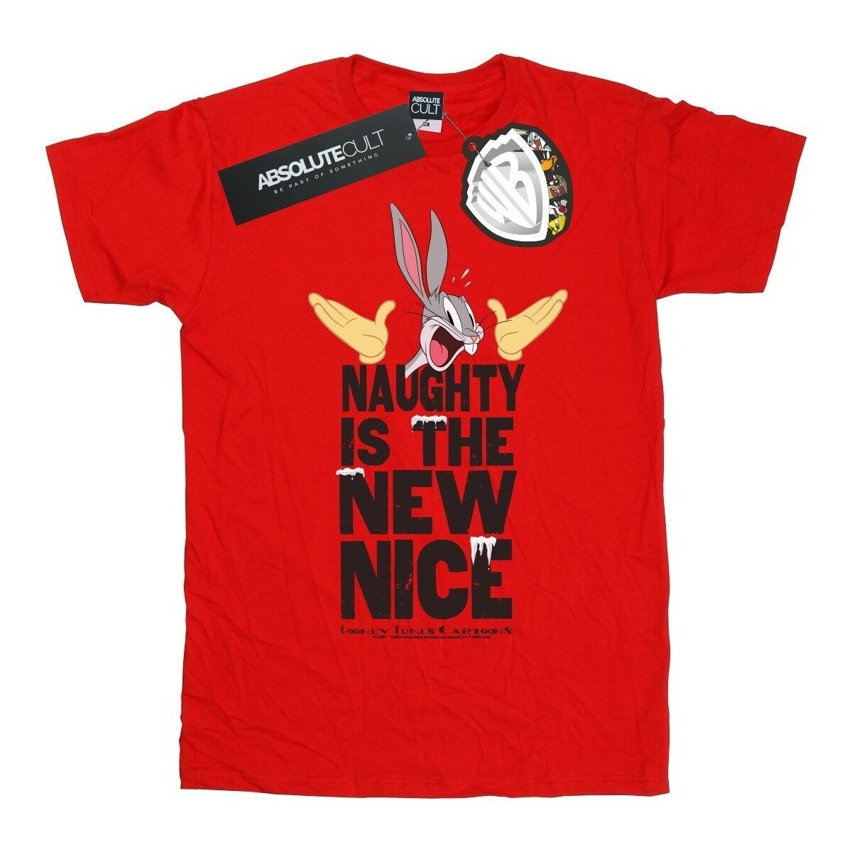 textil Hombre Camisetas manga larga Dessins Animés Naughty Is The New Nice Rojo